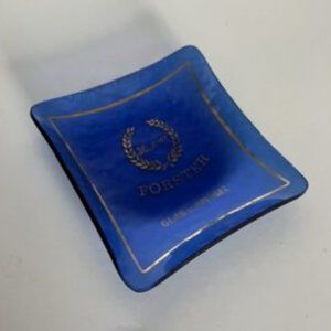 Forster Blue Glass Ashtray/Trinket or Jewelry Dish/Candy Dish